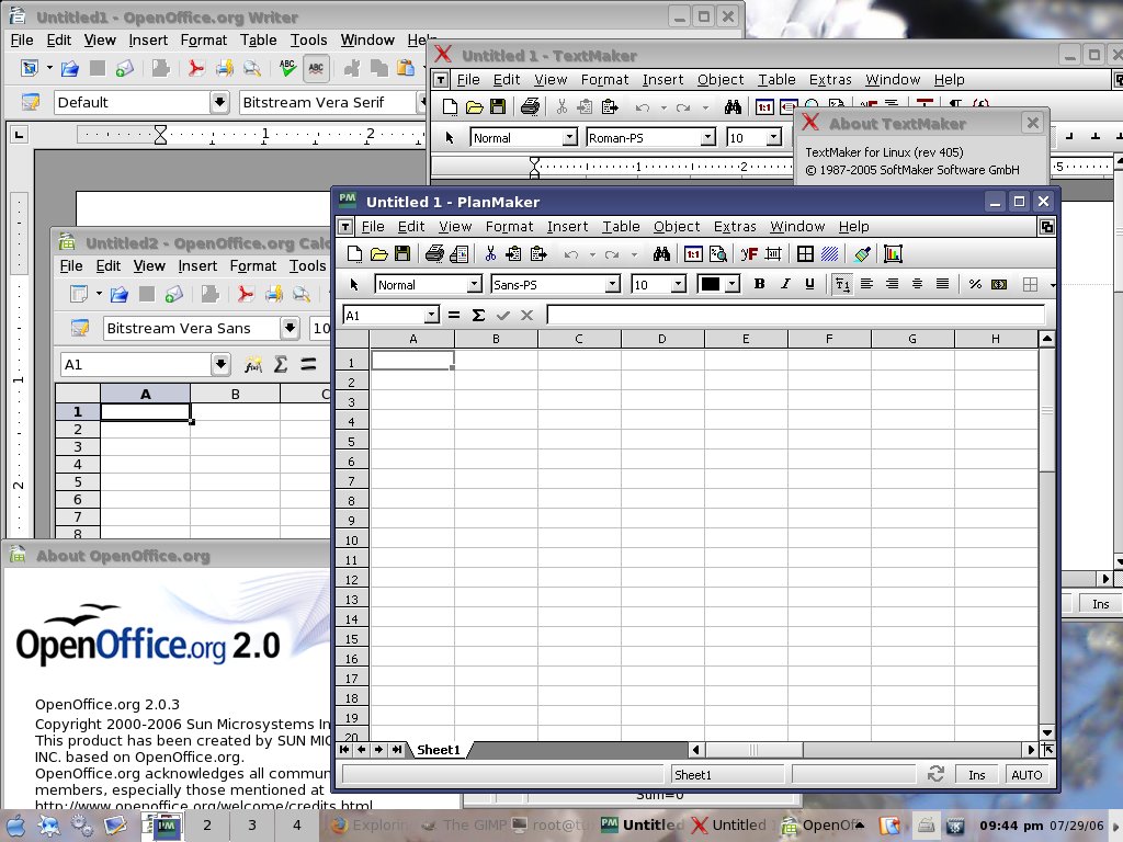 Berry desktop screenshot: 0.72 office