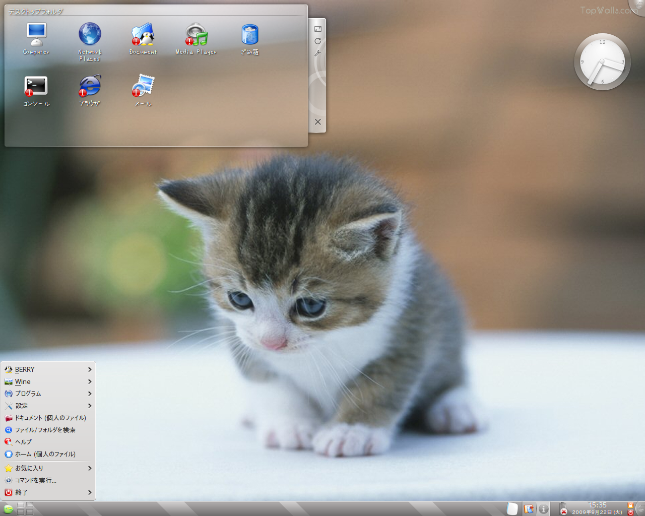 Berry desktop screenshot: 0.98