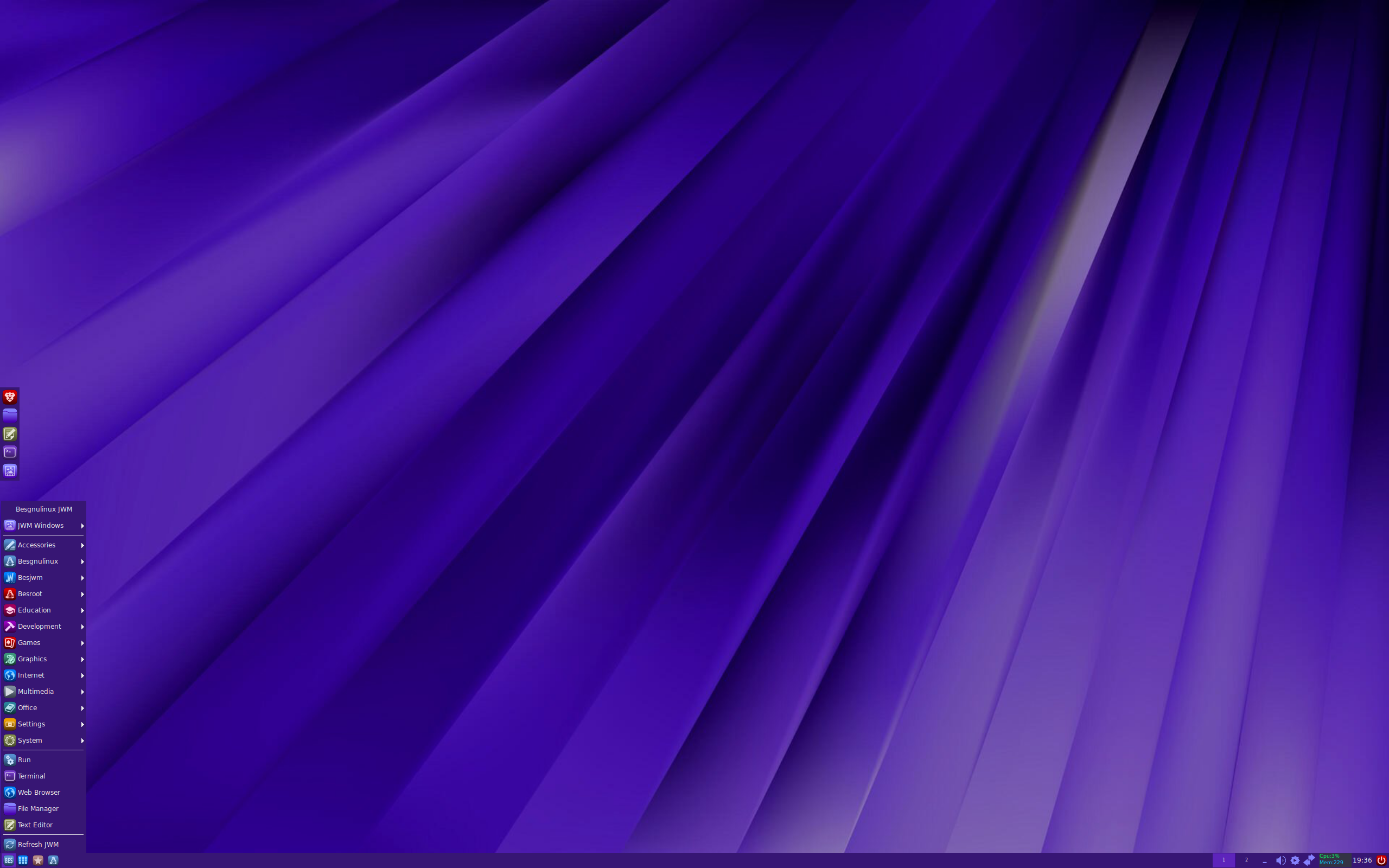 Besgnulinux desktop screenshot: 02 09 0