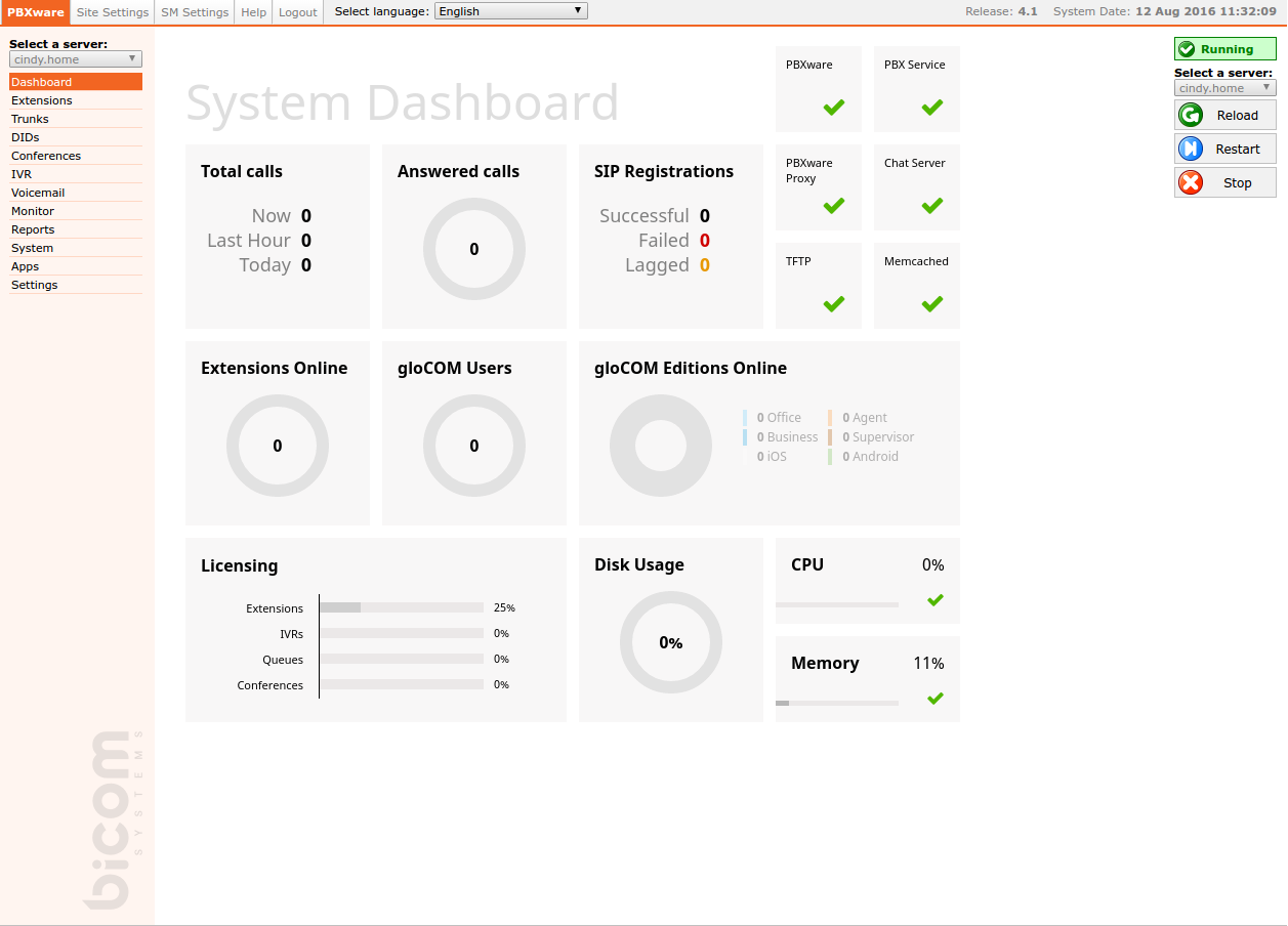 Bicom desktop screenshot: 4.1