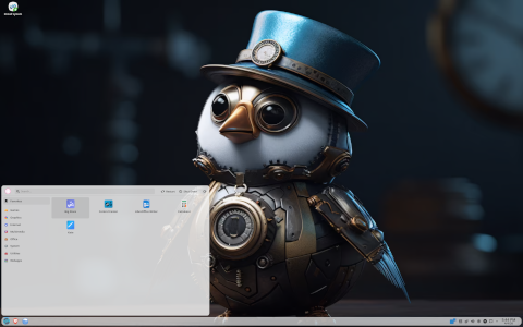 BigLinux desktop screenshot: Distribution overview