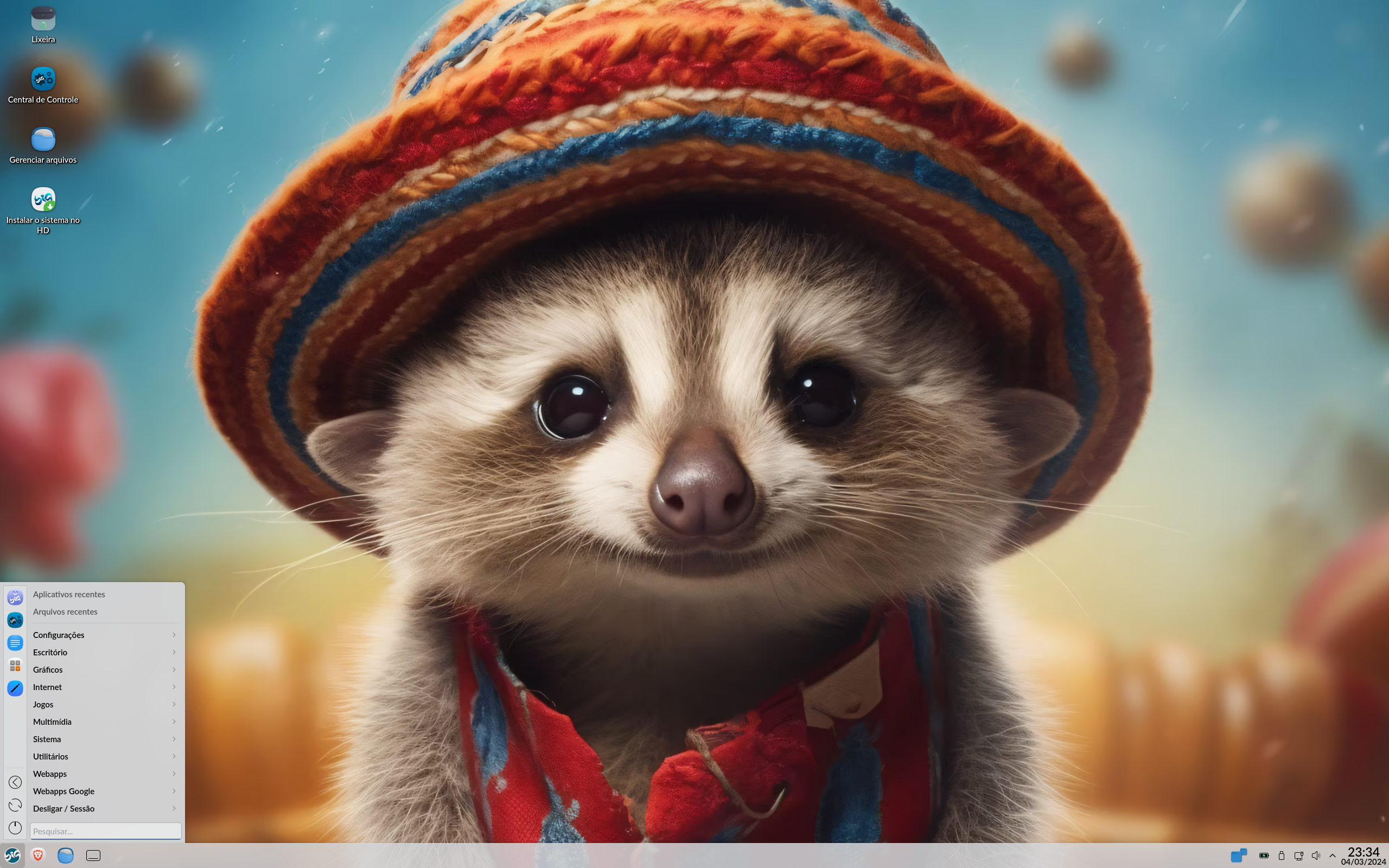 BigLinux desktop screenshot: 2024 02 23