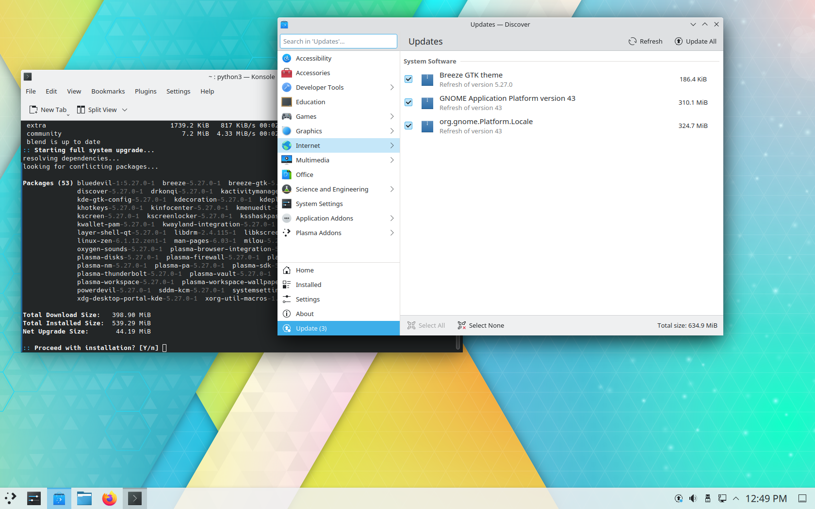 blendOS desktop screenshot: 2023.01.26 updates