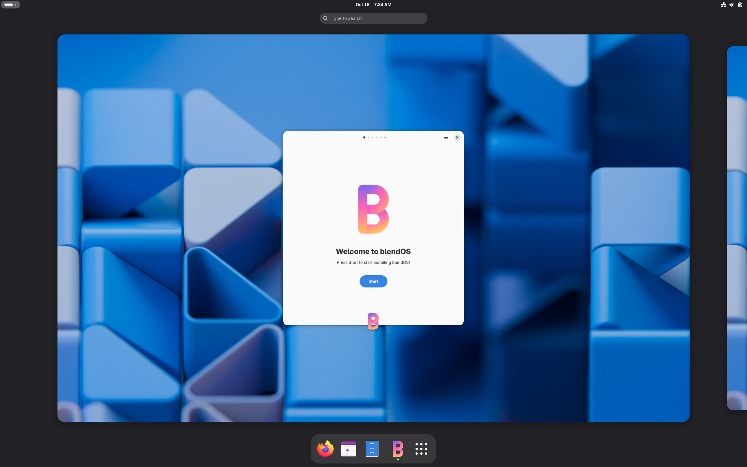 blendOS desktop screenshot: 421309ad