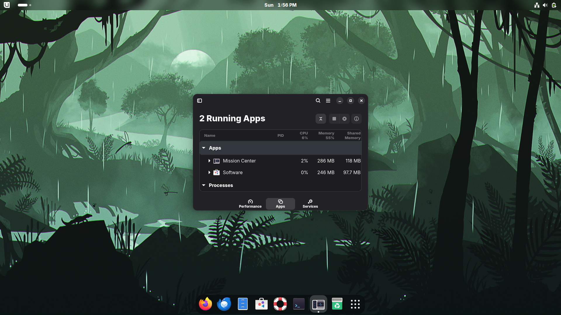 Bluefin desktop screenshot: 41 mission centre