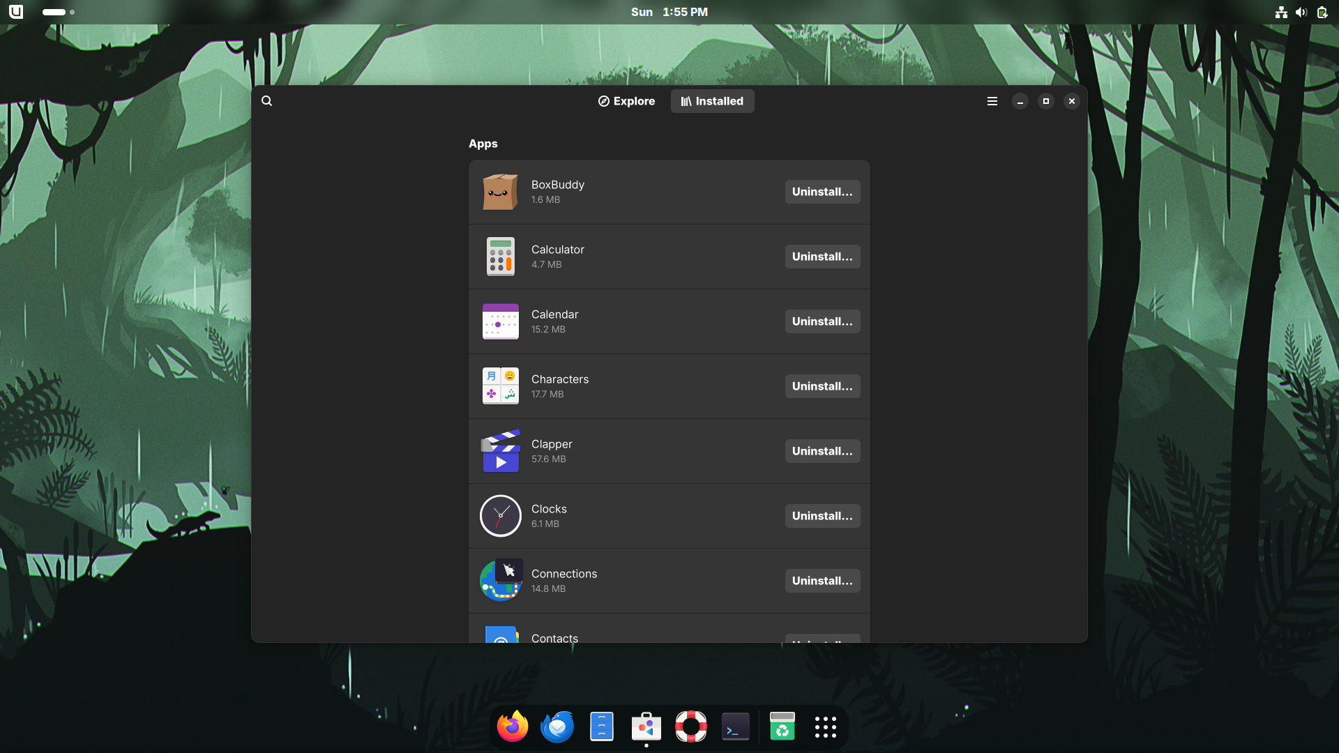 Bluefin desktop screenshot: 41 software