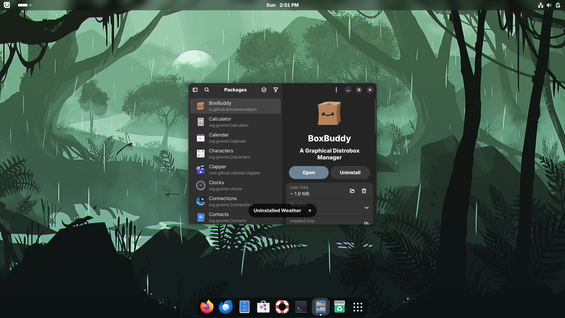 Bluefin desktop screenshot: 41 warehouse