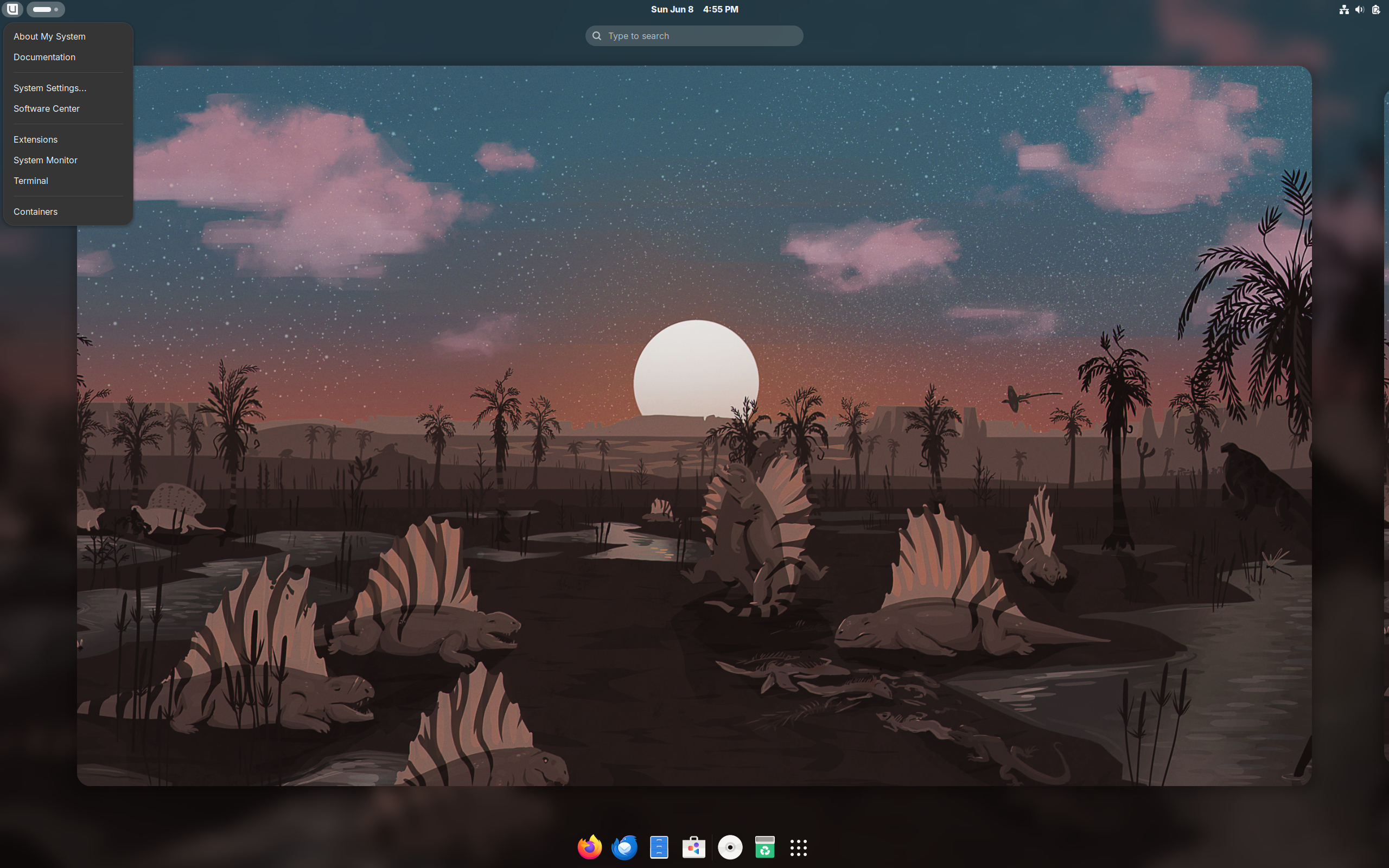 Bluefin desktop screenshot: 41.20250608
