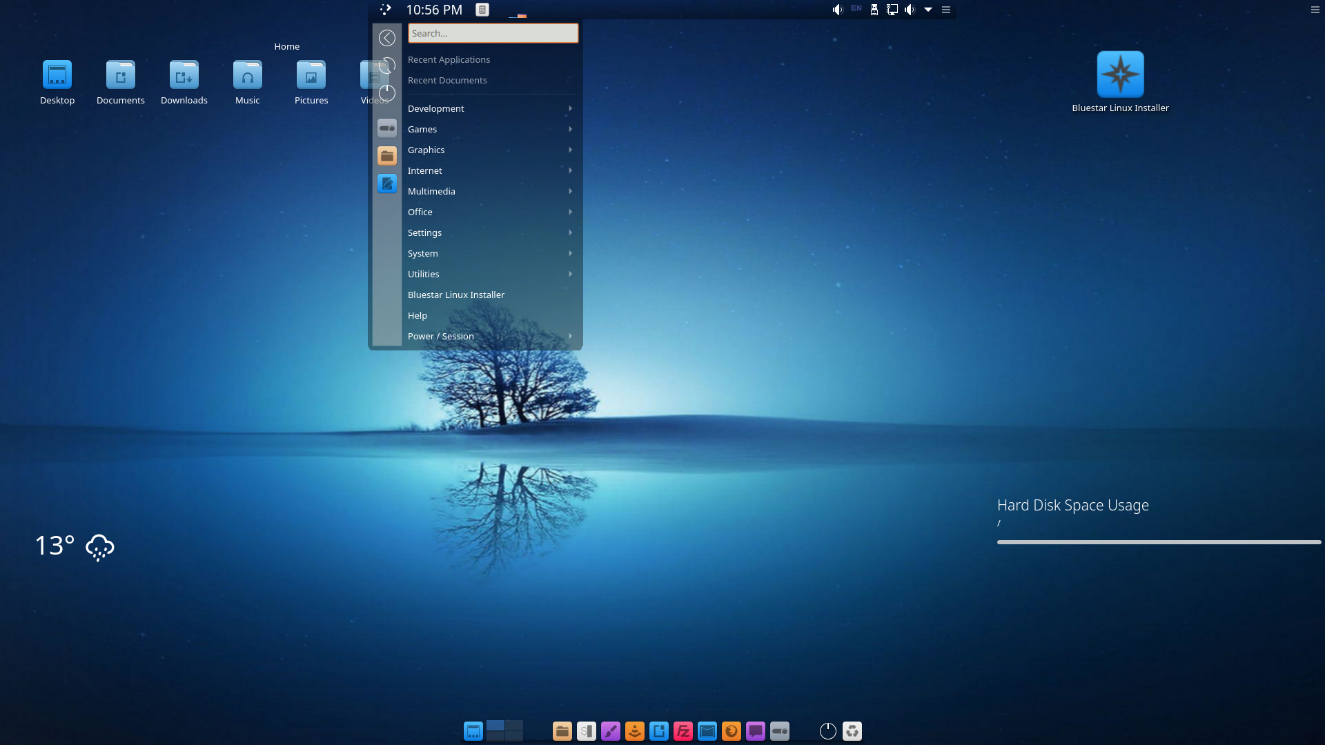 Bluestar desktop screenshot: 4.18.16