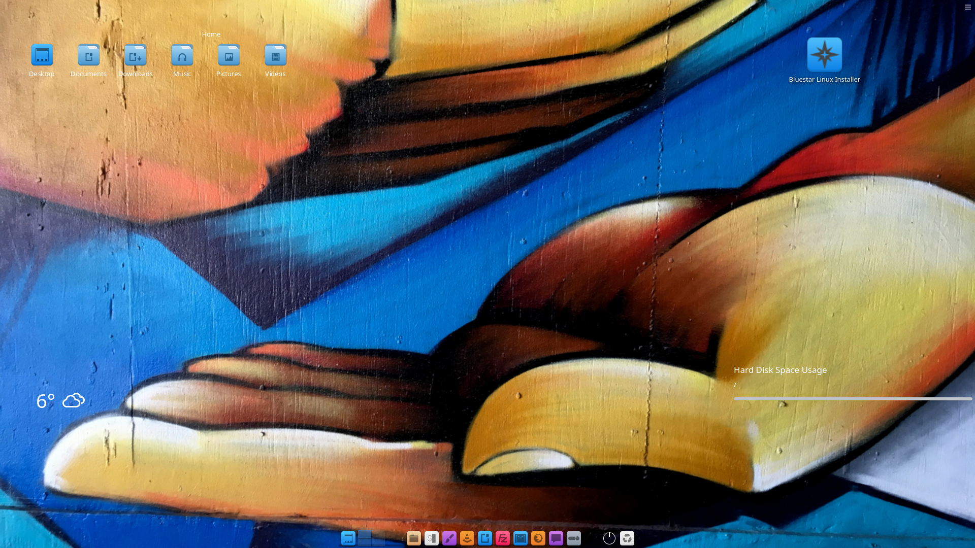 Bluestar desktop screenshot: 5.0.7