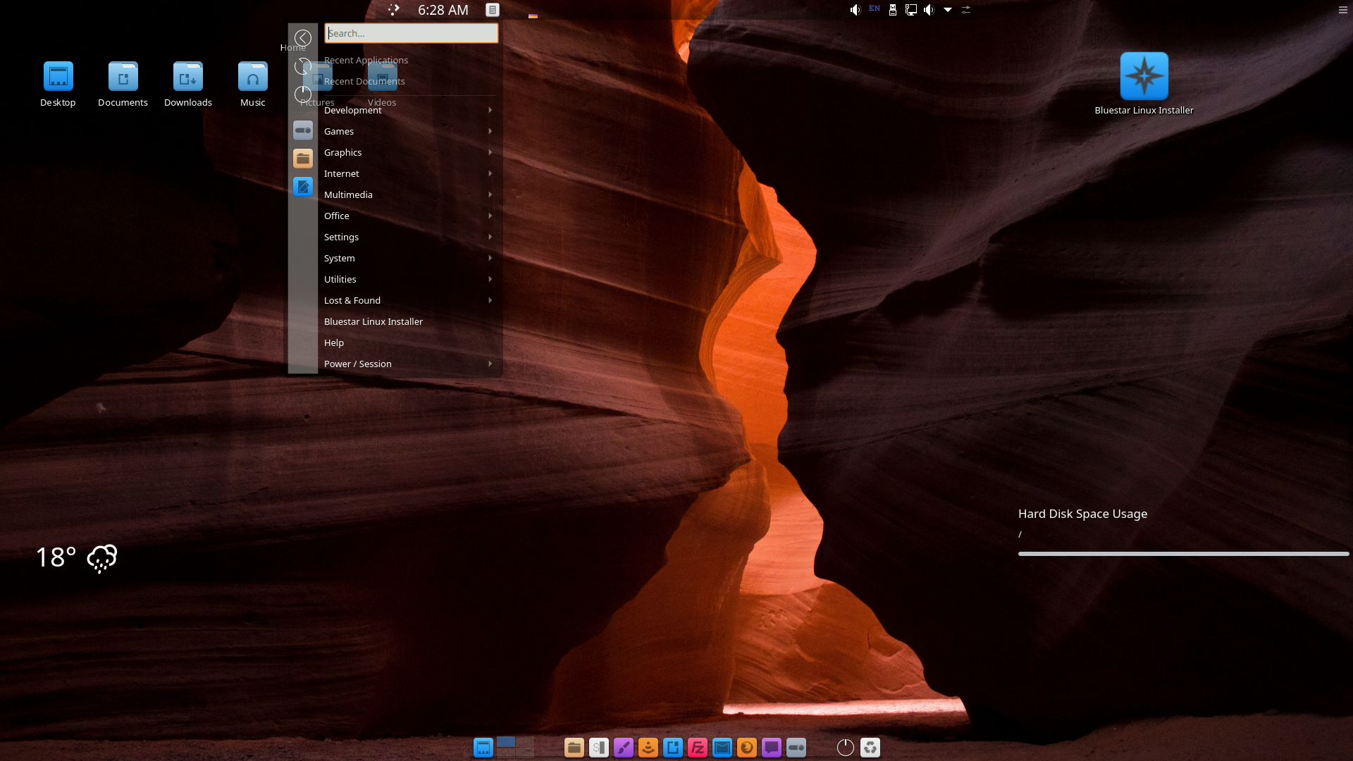 Bluestar desktop screenshot: 5.1.9