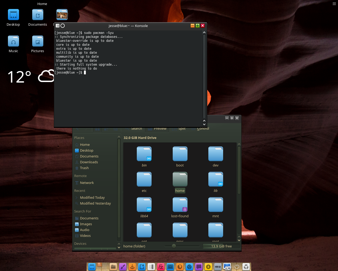 Bluestar desktop screenshot: 5.3.6 dolphin