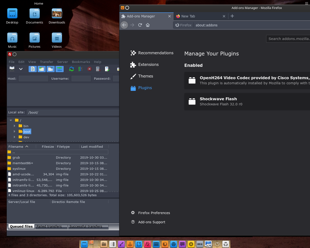 Bluestar desktop screenshot: 5.3.6 firefox