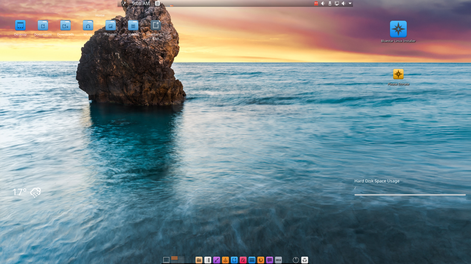 Bluestar desktop screenshot: 5.7.8