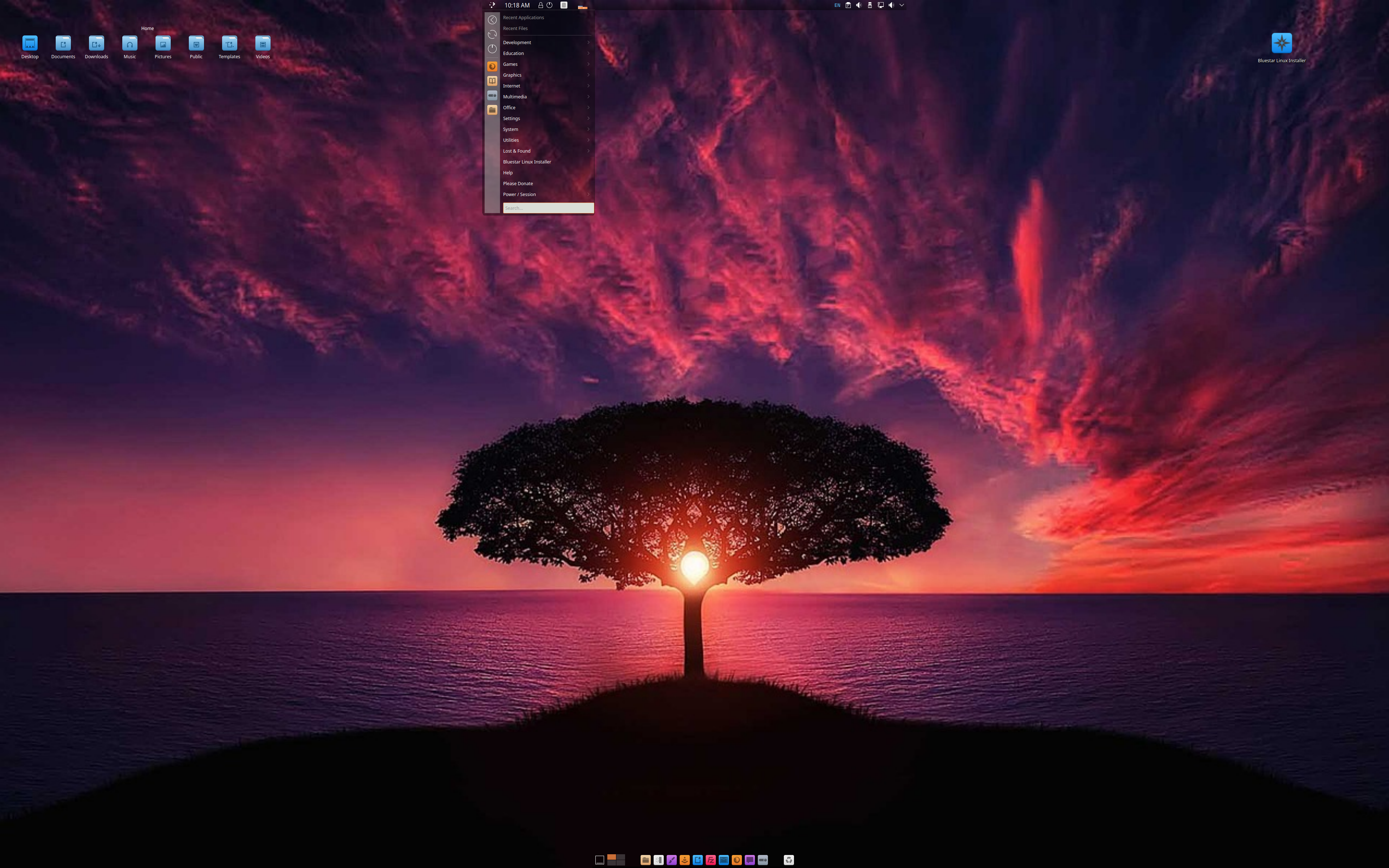 Bluestar desktop screenshot: 6.1.1