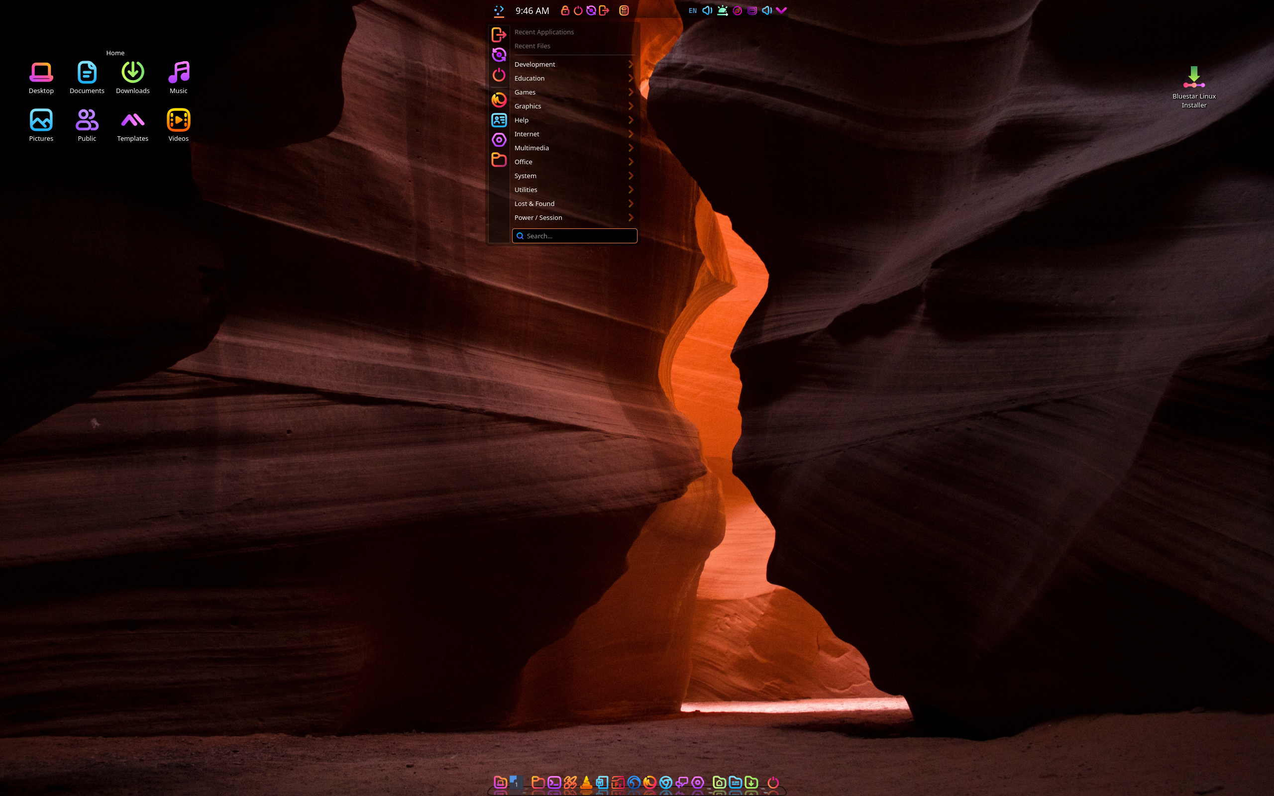 Bluestar desktop screenshot: 6.16.0