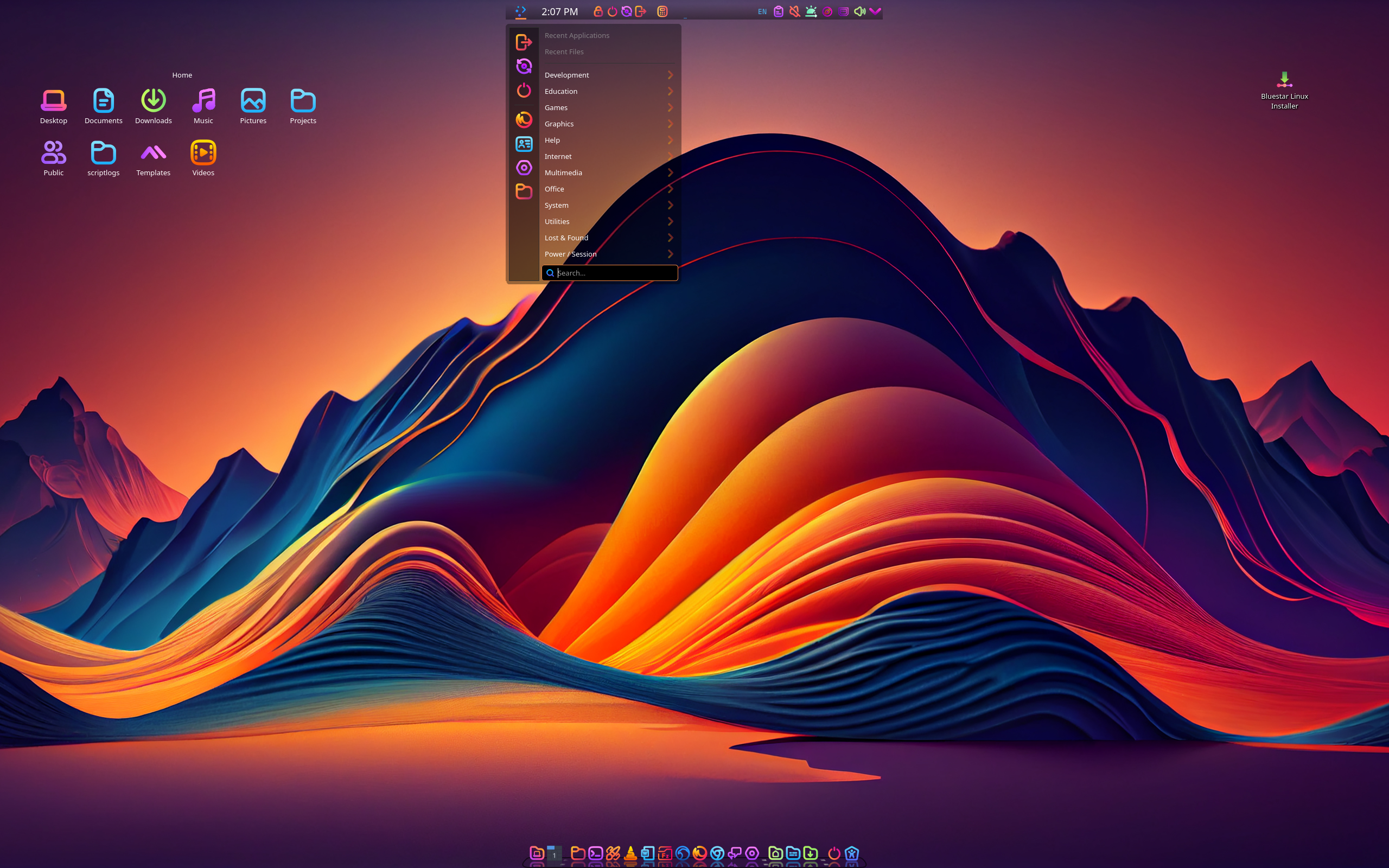 Bluestar desktop screenshot: 7.0.11
