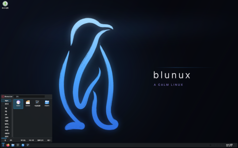 Blunux desktop screenshot: Distribution overview