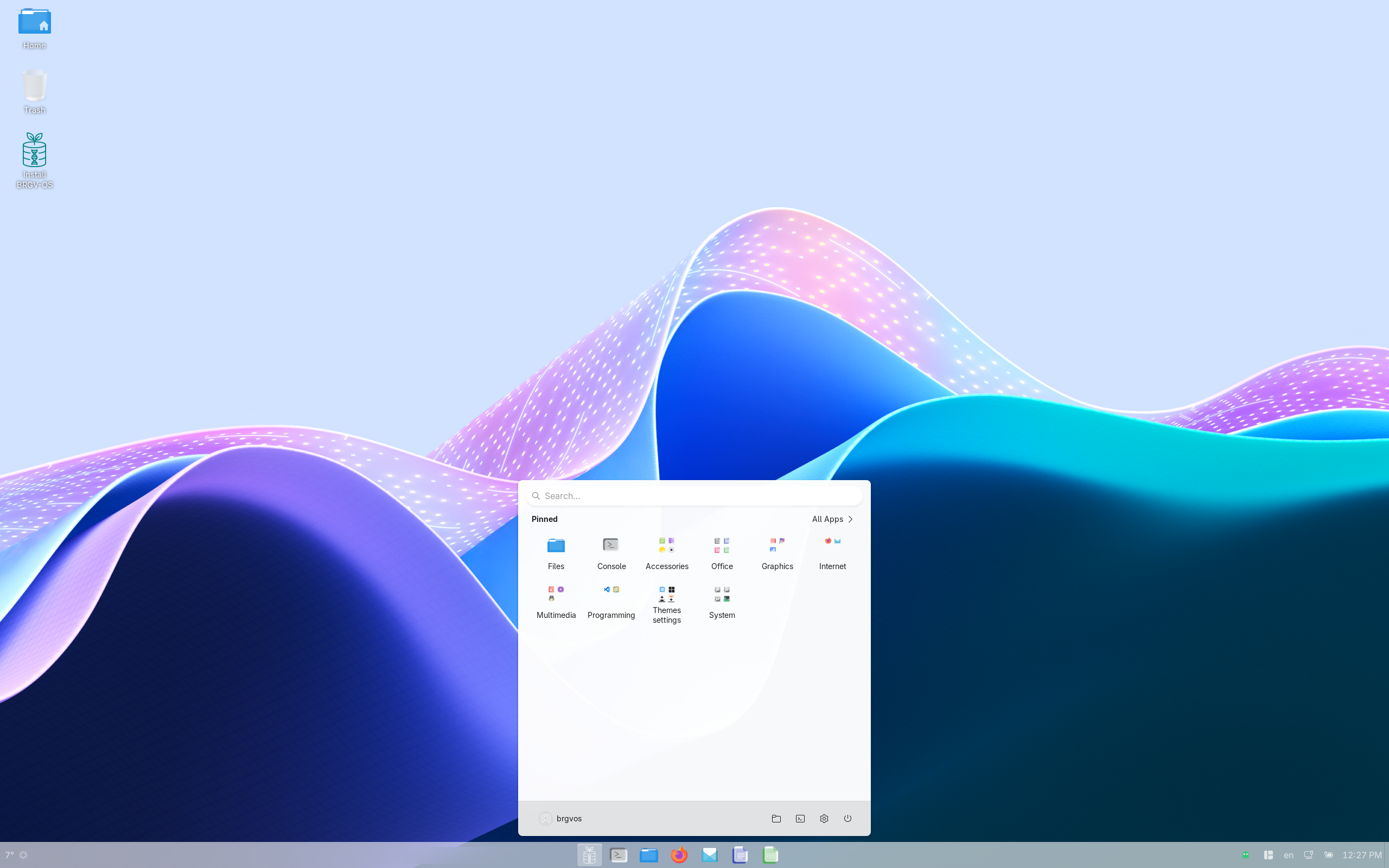 BRGV-OS desktop screenshot: 20122025