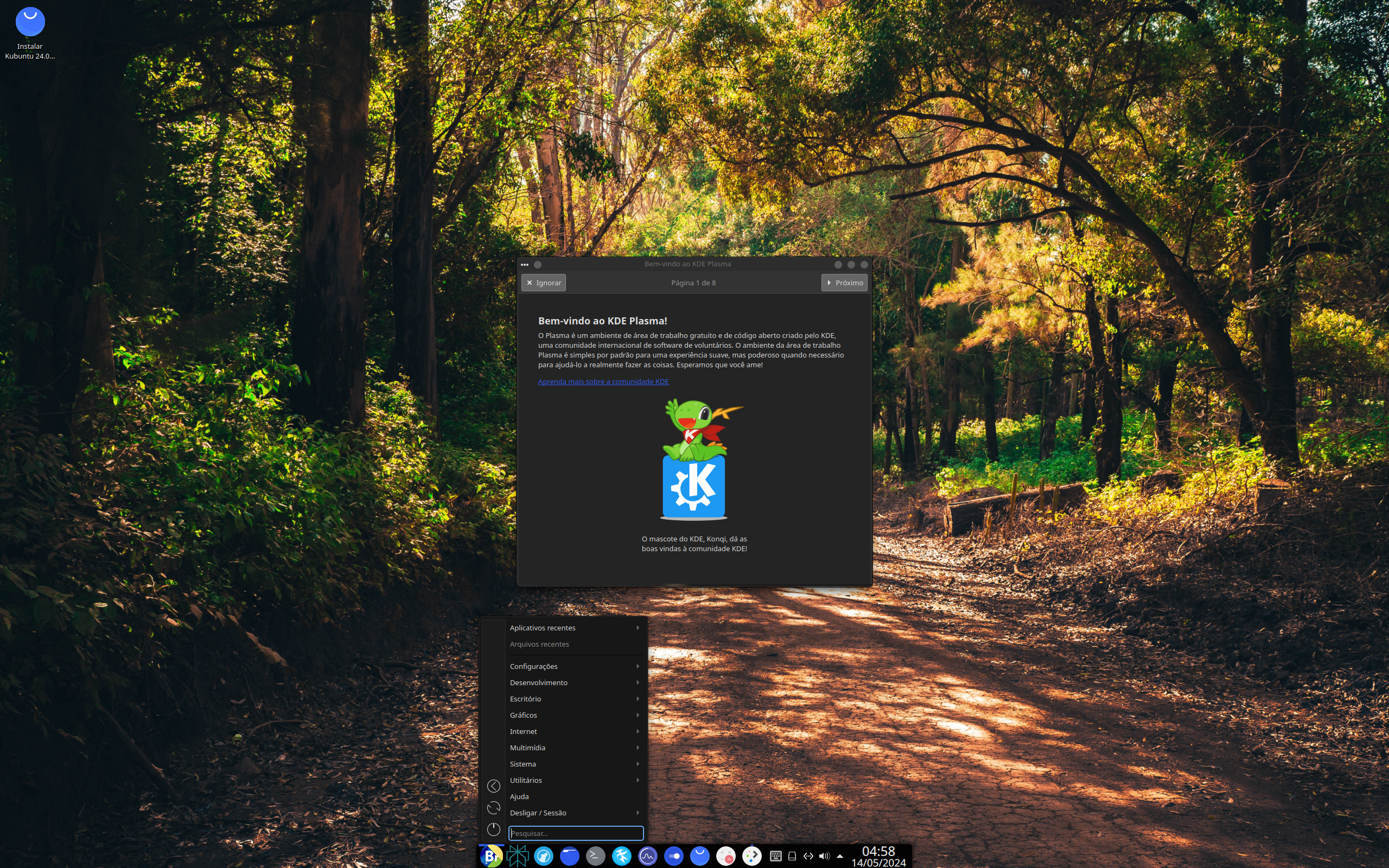 Br OS desktop screenshot: 24.04