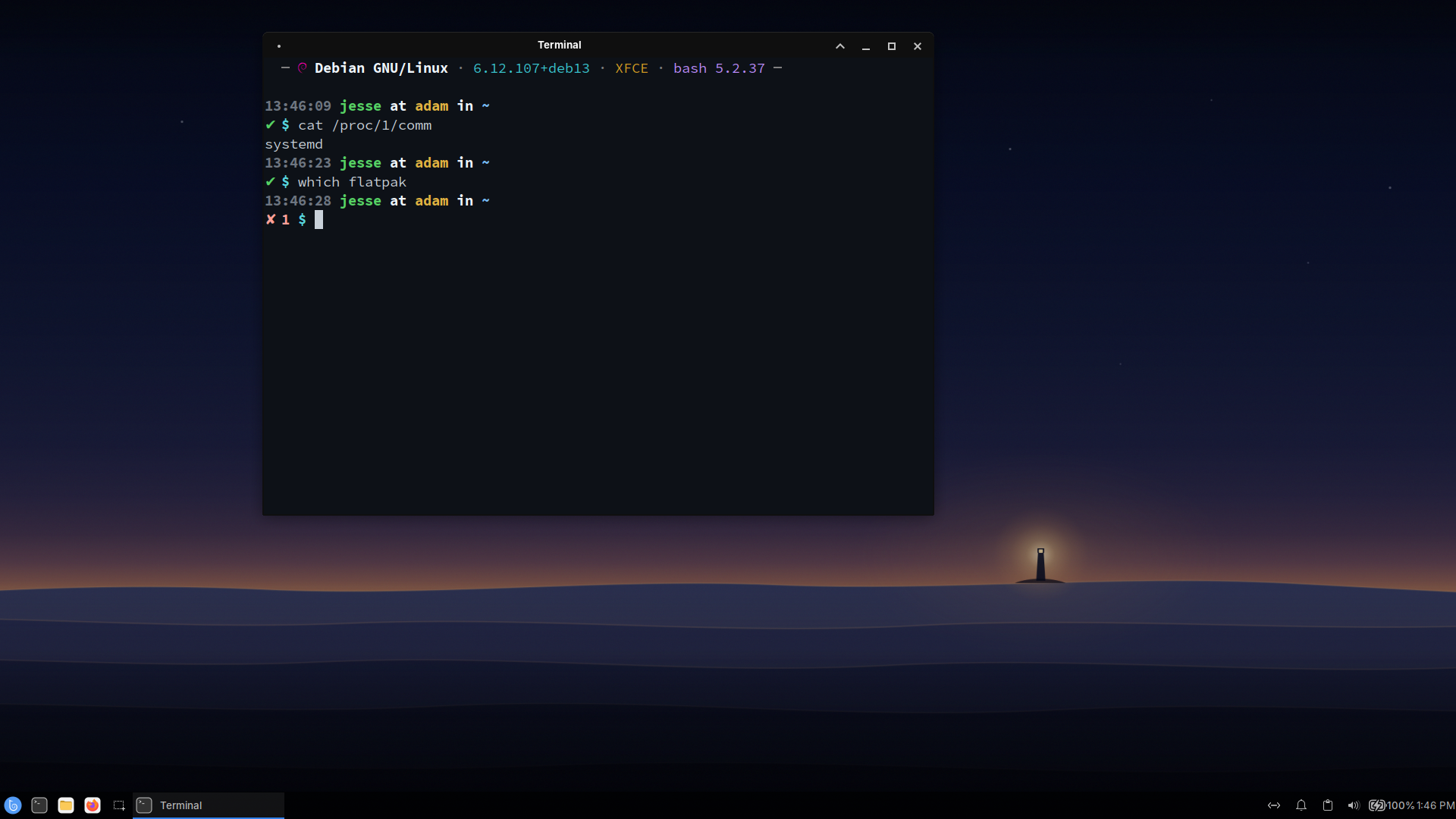 Butterbian desktop screenshot: 0.5.0 console