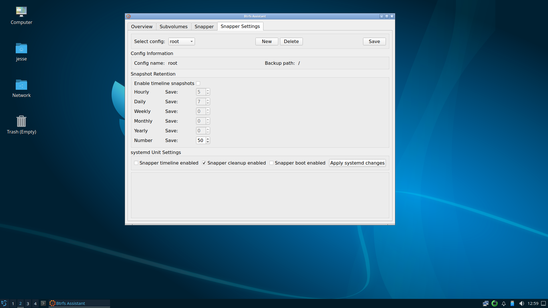 CachyOS desktop screenshot: 250330 btrfs