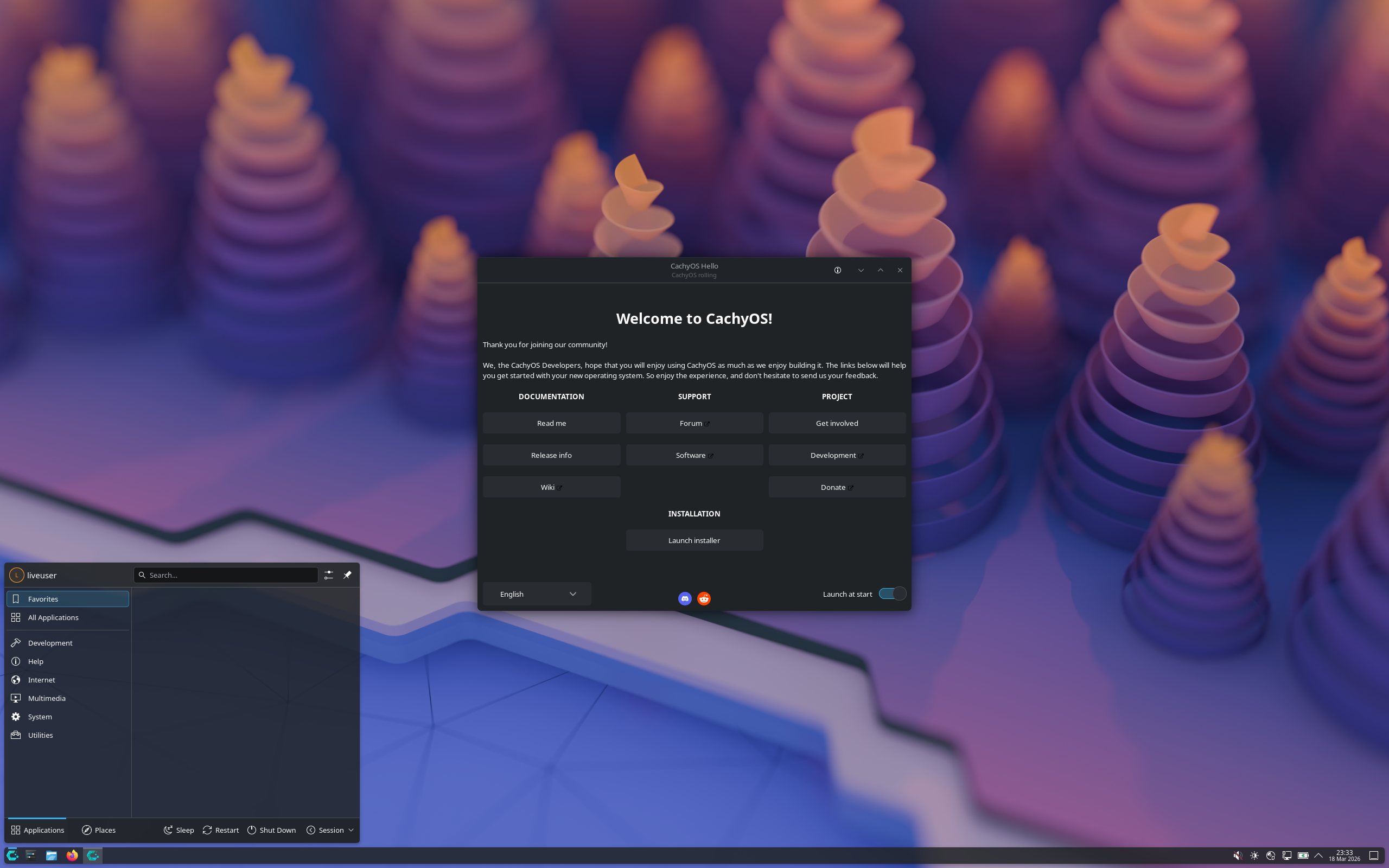 CachyOS desktop screenshot: 260308
