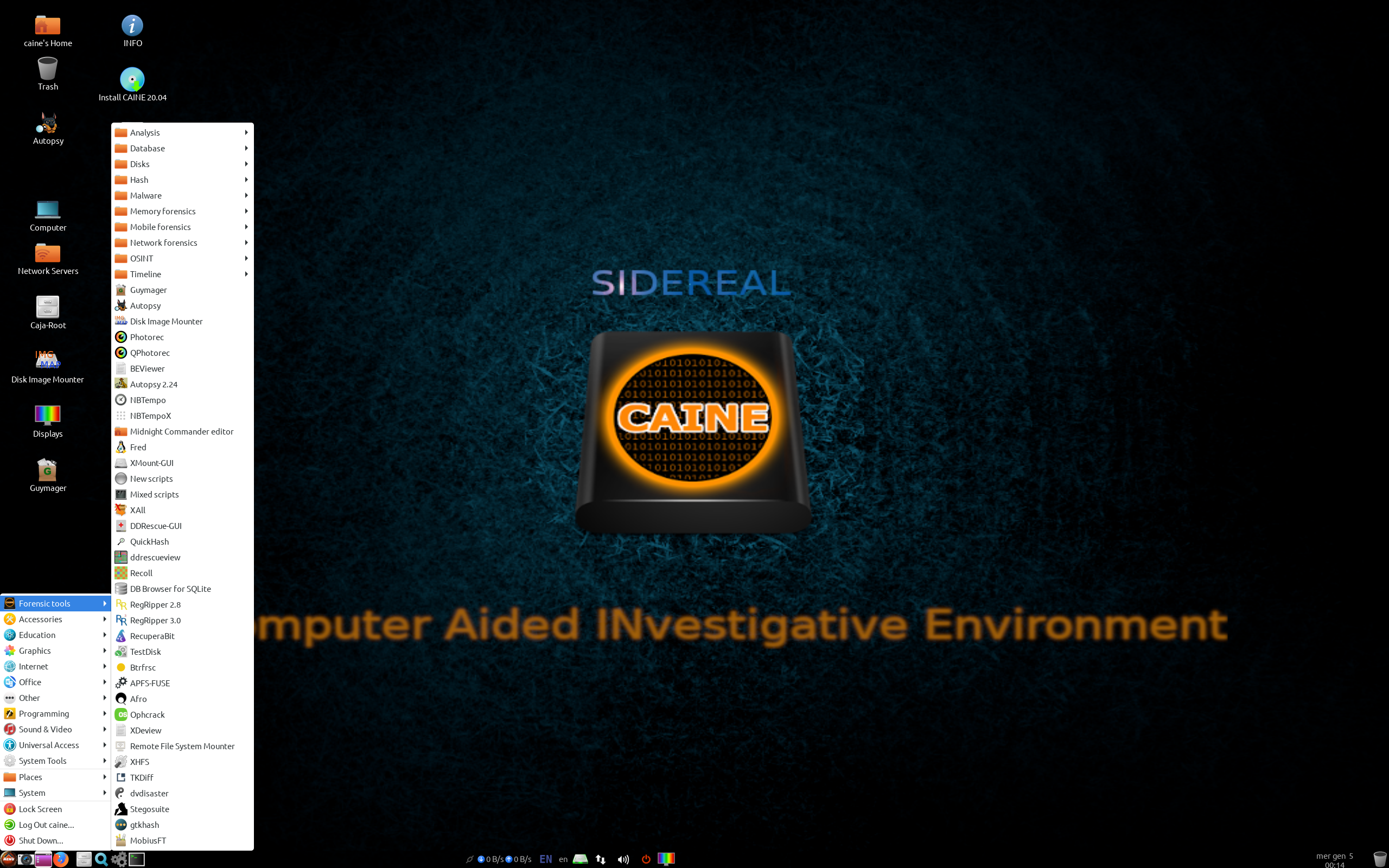 CAINE desktop screenshot: 12.4