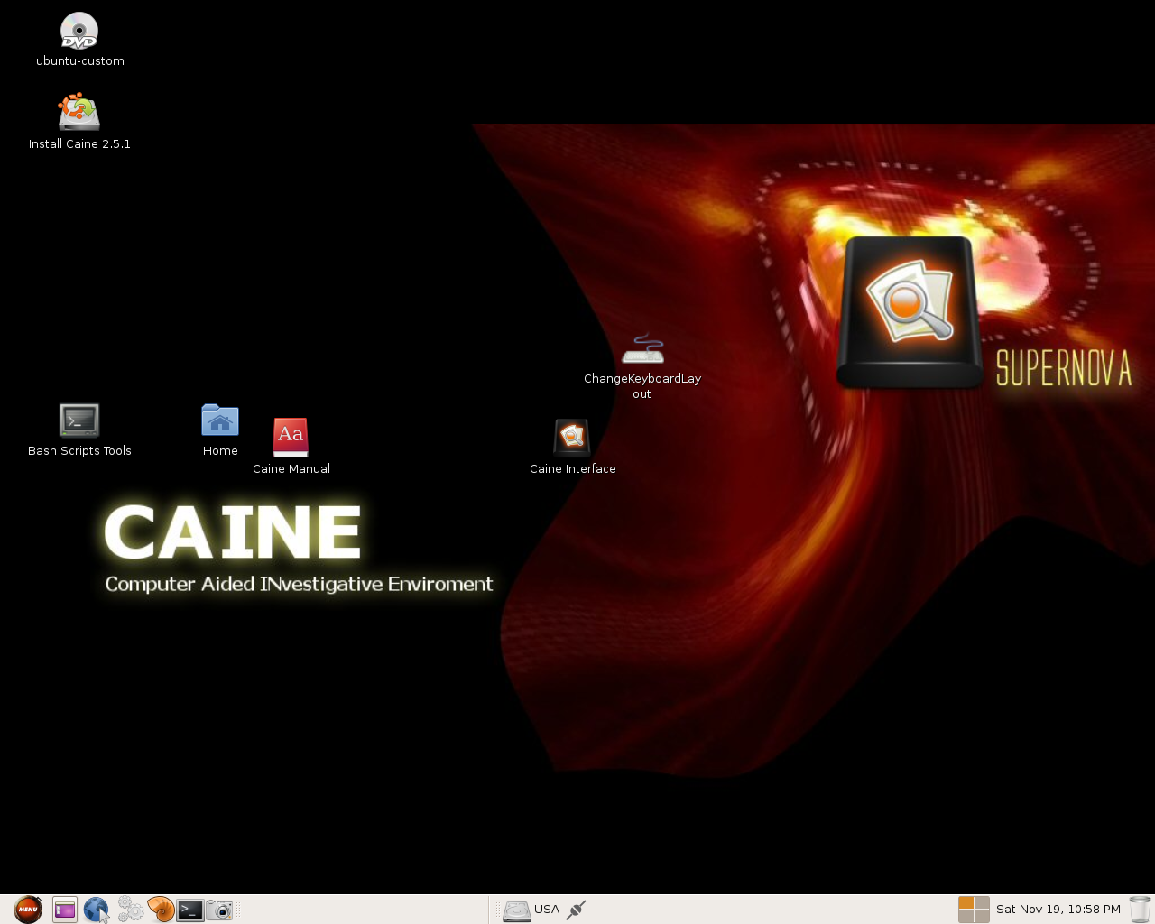 CAINE desktop screenshot: 2.5.1