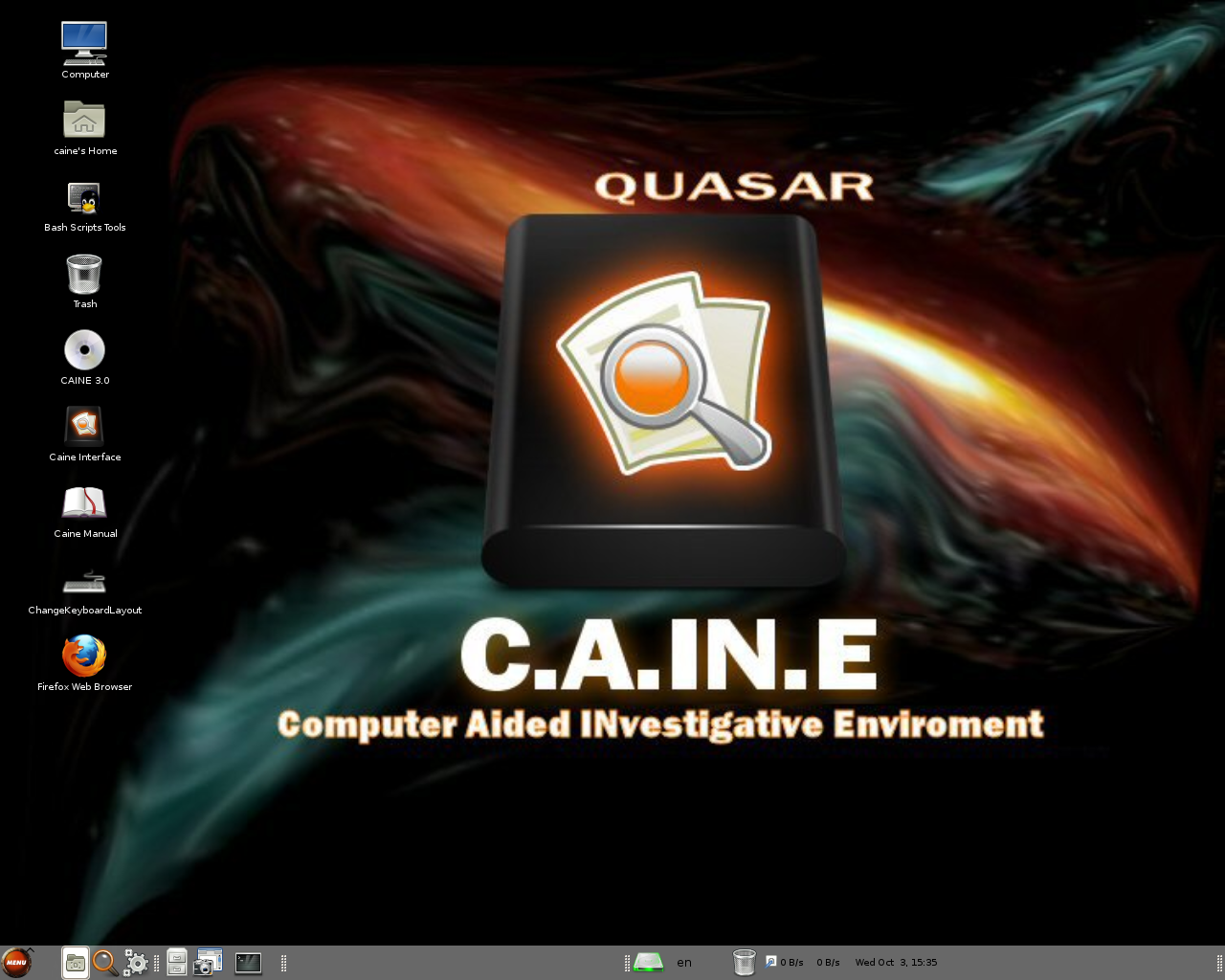 CAINE desktop screenshot: 3.0