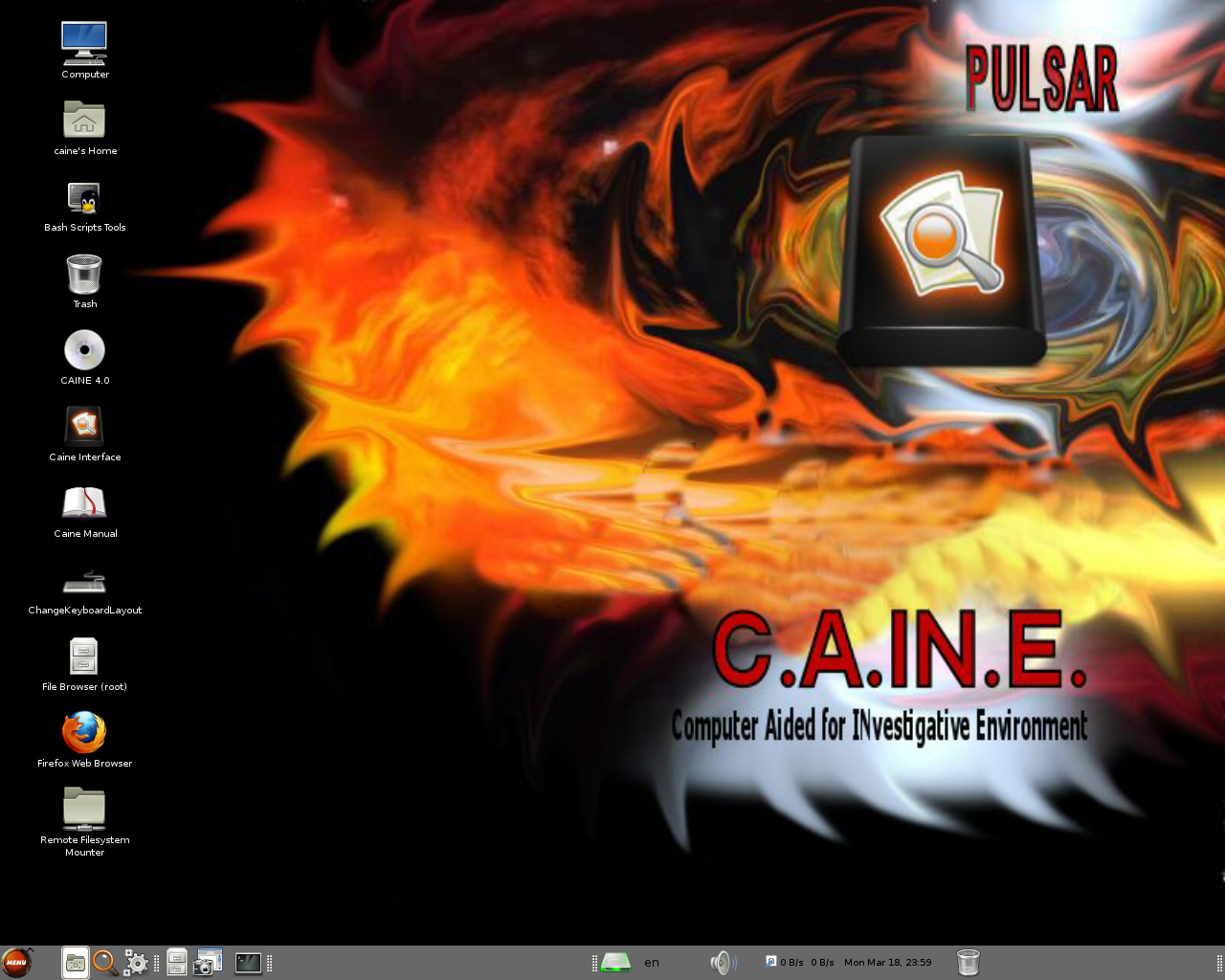 CAINE desktop screenshot: 4.0