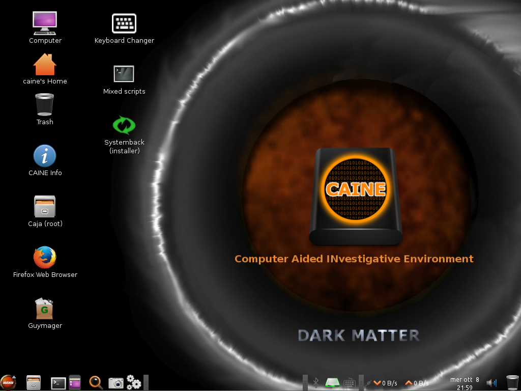 CAINE desktop screenshot: 6.0 desktop
