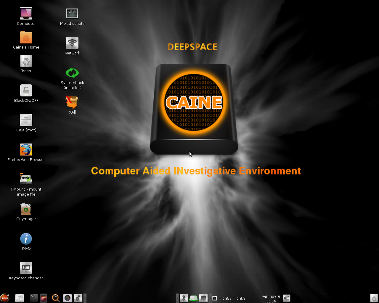 CAINE desktop screenshot: 7.0