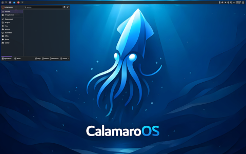 CalamaroOS desktop screenshot: Distribution overview