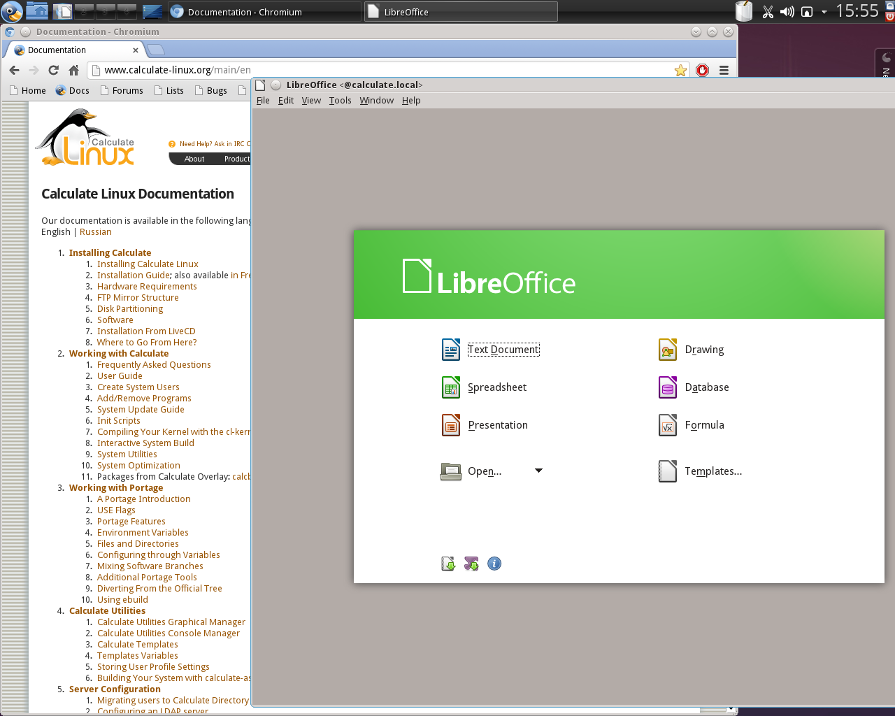 Calculate desktop screenshot: 13.4 documentation