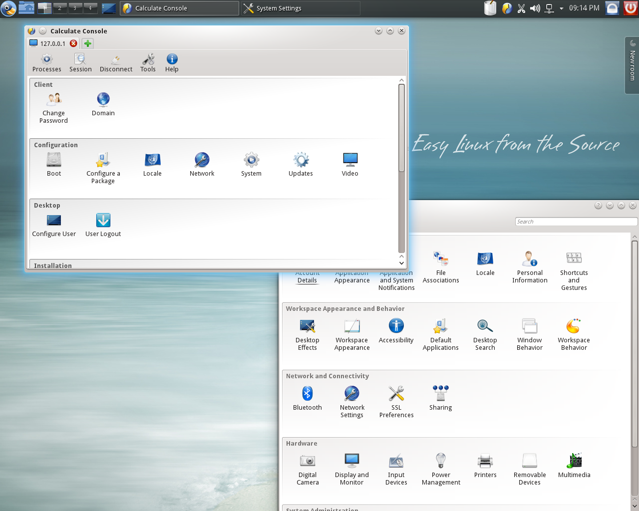 Calculate desktop screenshot: 14 settings