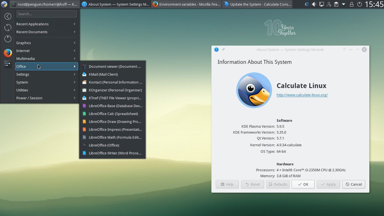 Calculate desktop screenshot: 17.6 about