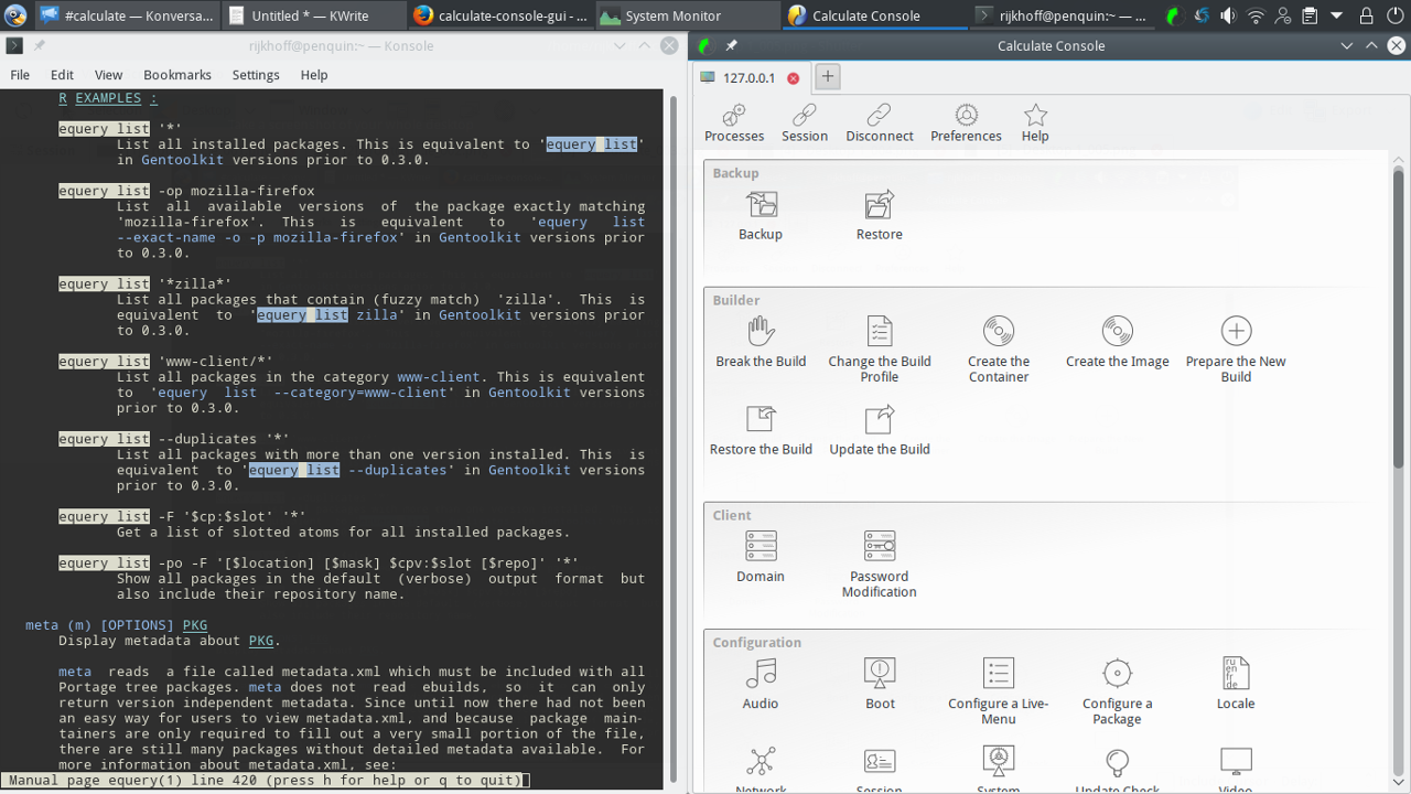 Calculate desktop screenshot: 17.6 console