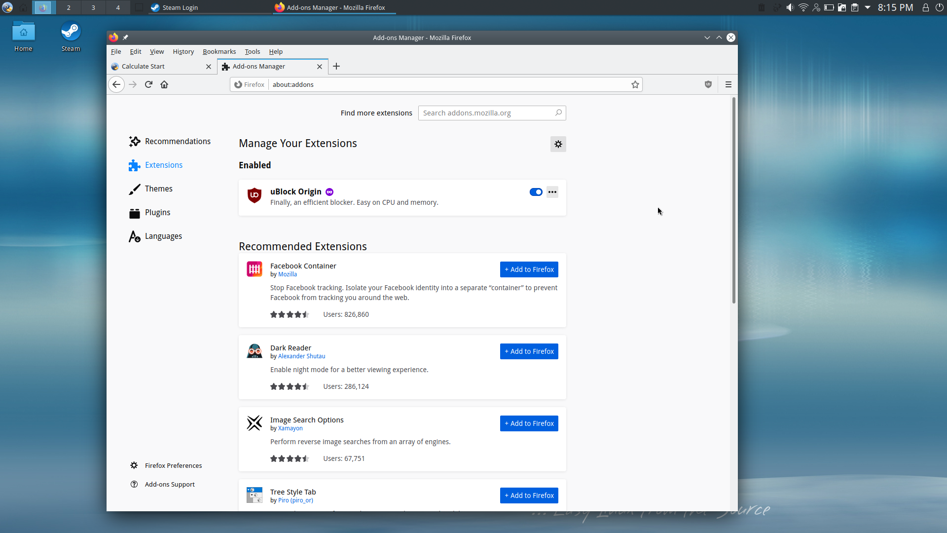 Calculate desktop screenshot: 20 firefoxublock
