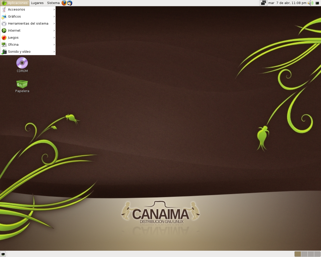 Canaima desktop screenshot: 2.0