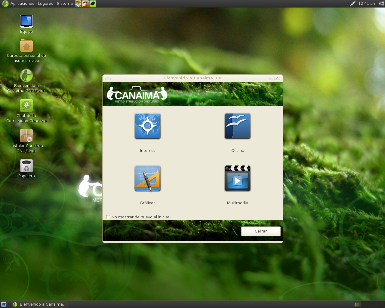 Canaima desktop screenshot: 3.0