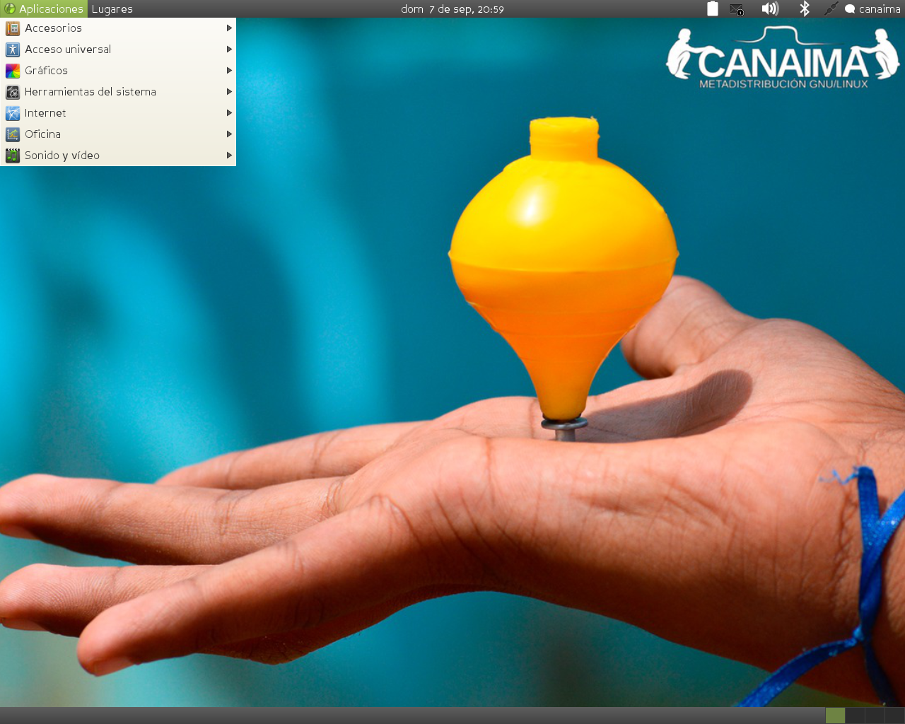 Canaima desktop screenshot: 4.1