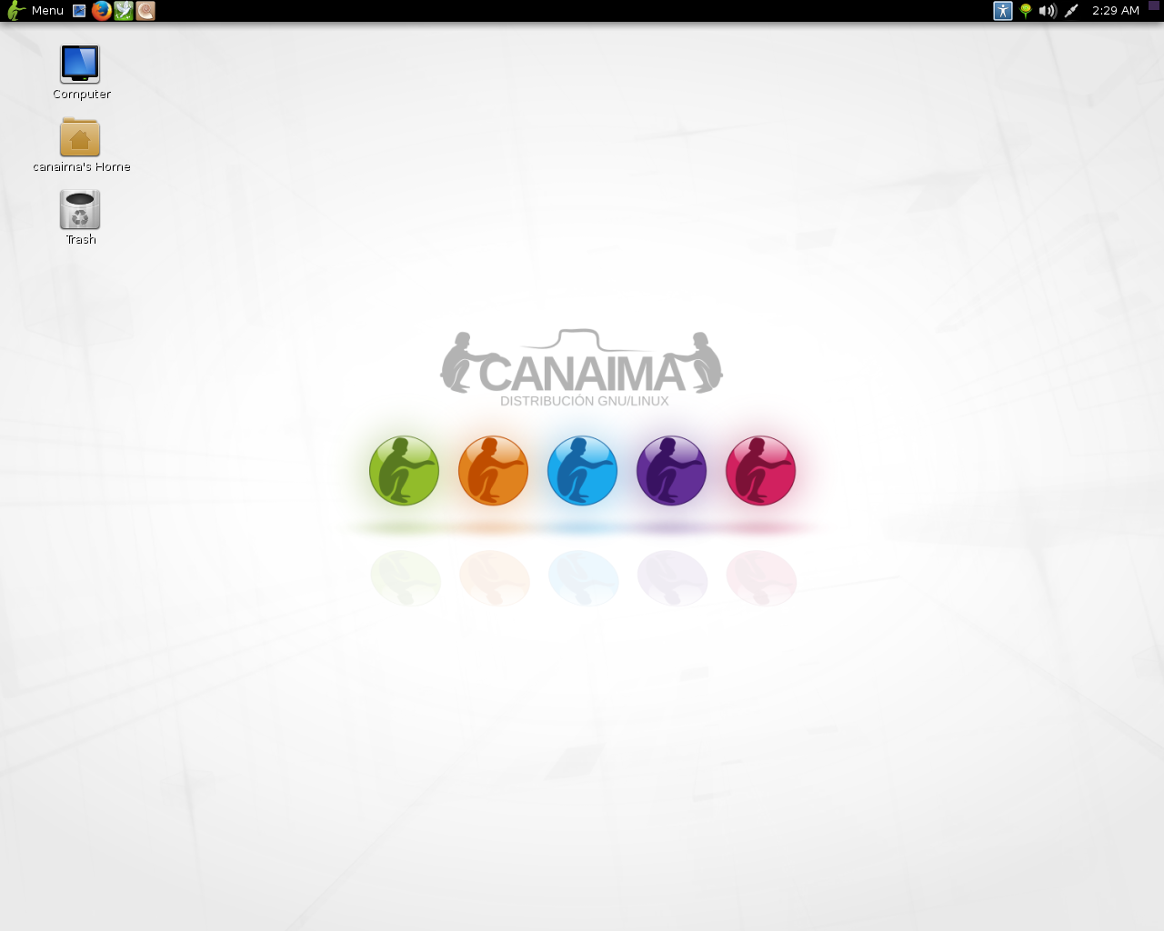 Canaima desktop screenshot: 5.1