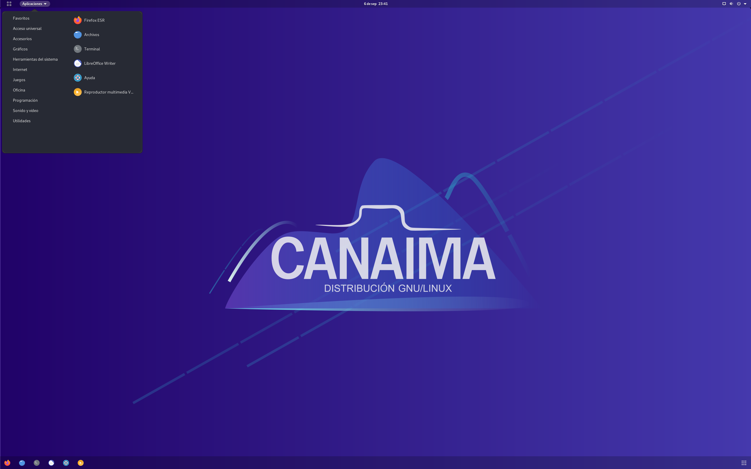 Canaima desktop screenshot: 7.0