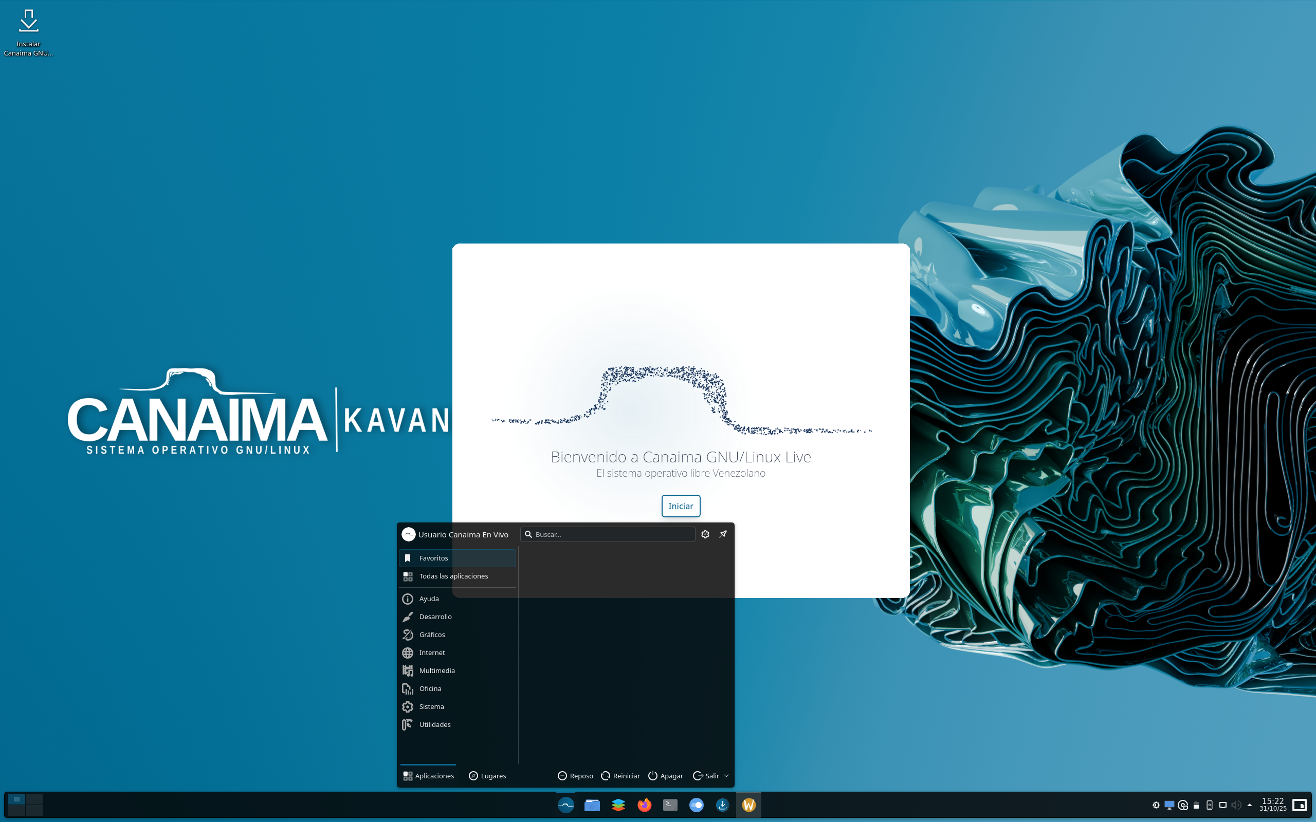 Canaima desktop screenshot: 8.2 kde