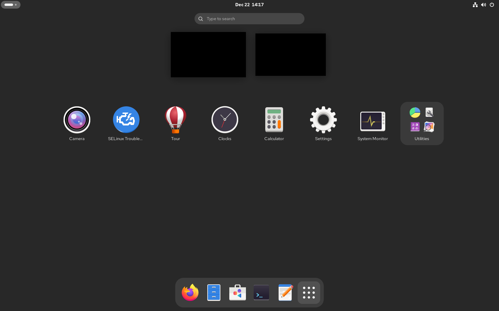 CentOS desktop screenshot: 10 apps