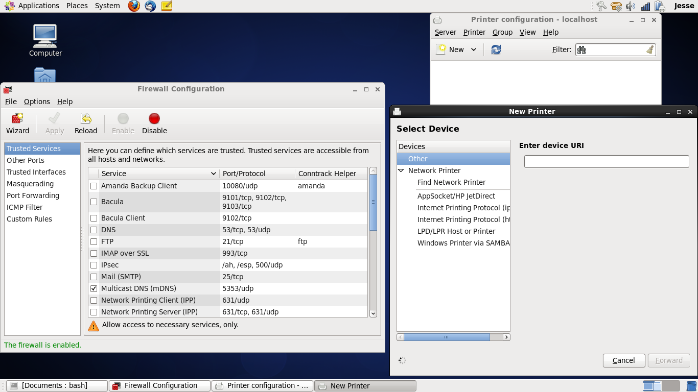 CentOS desktop screenshot: 6.3 system