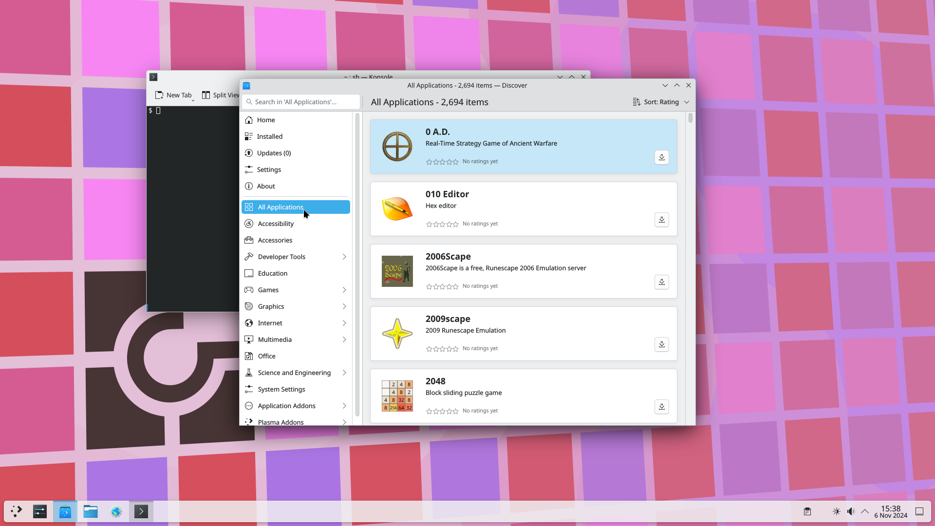 Chimera desktop screenshot: 20241027 discover