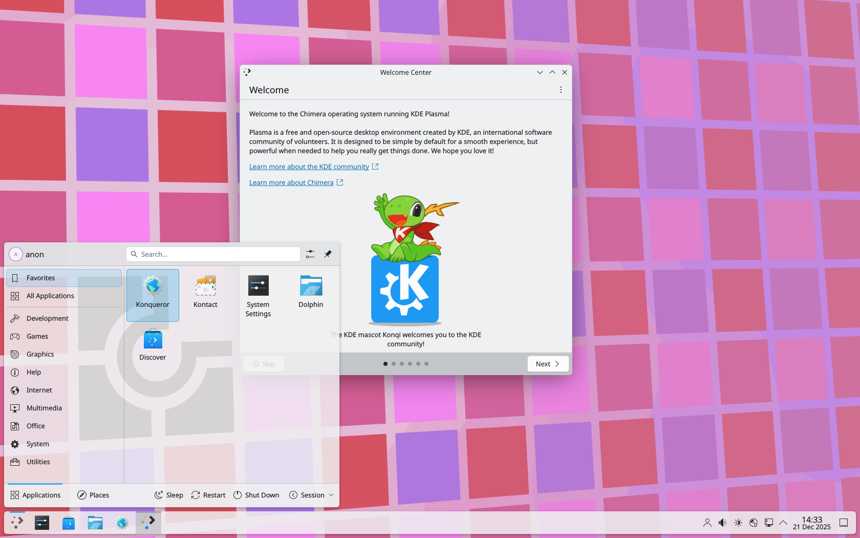 Chimera desktop screenshot: 20251220