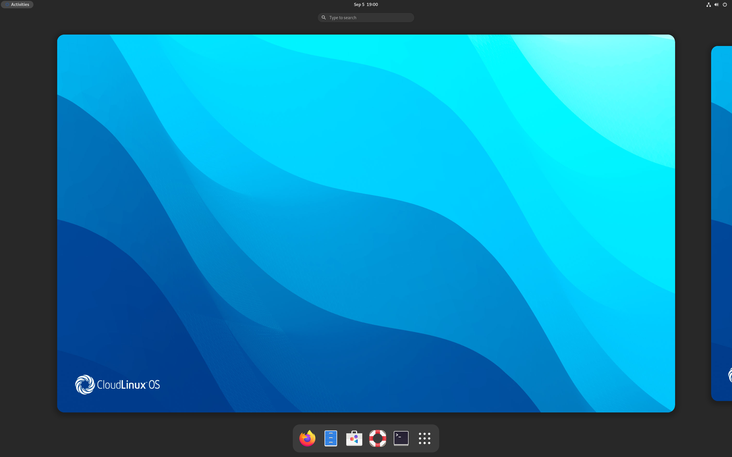 CloudLinux desktop screenshot: 9.6